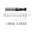 Picture of WIDIN ZR508A04890 DIA 3/4 SH 0.7500 LOC 1.50 OAL 4.1250 End Mill Standard Flute High Helix Carbide AlTiN Single End Corner Radius 0.0900 2.29MM Z-CLASSIC