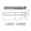 Picture of WIDIN XR525A048030 DIA 3/4 SH 0.7500 LOC 1.8750 OAL 5.00 End Mill Standard Flute Variable Helix Carbide TiAlN Single End Corner Radius 0.0300 0.76MM X-STAR