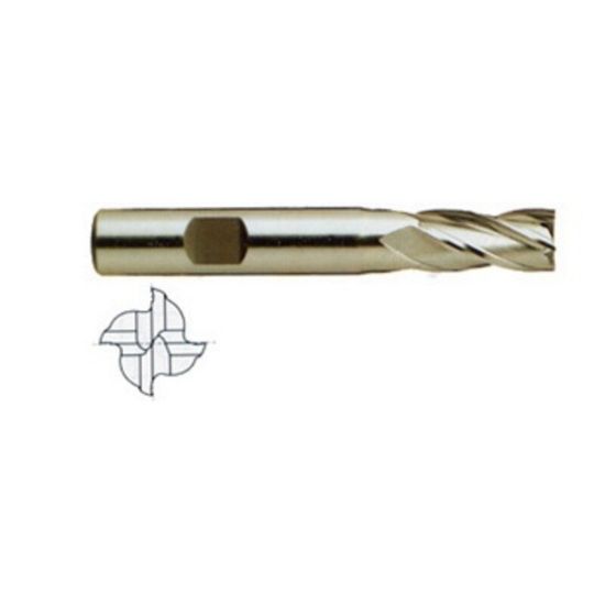 Picture of YG-1 07940QF DIA 1 SH 1.00 LOC 2.00 OAL 4.50 End Mill Standard Flute Standard Helix Powder Metal TiAlN Single End Square Sharp ASP