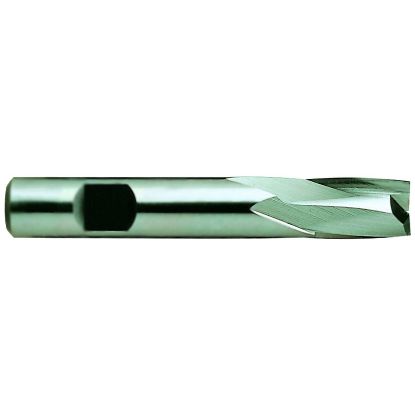 Picture of YG-1 14055 DIA 3/8 SH 0.3750 LOC 0.5625 OAL 2.3125 End Mill Standard Flute Standard Helix HSS Uncoated Single End Square Sharp General Purpose