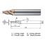 Picture of WIDIN WTE50404007 DIA 4MM SH 0.3150 LOC 0.6299 OAL 2.5591 End Mill Taper Flute Carbide AlTiN Single End Square Sharp WINNER