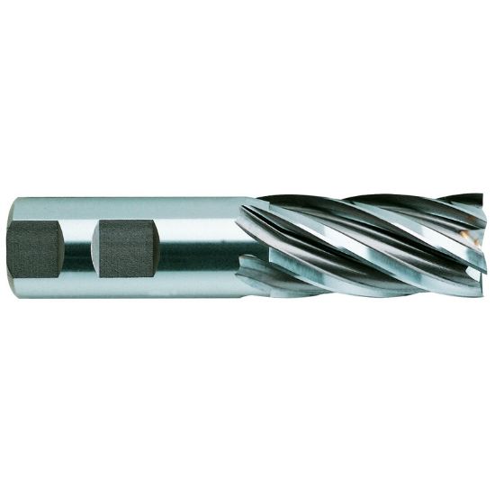 Picture of YG-1 04458CF DIA 1-1/2 SH 0.7500 LOC 2.00 OAL 4.2500 End Mill Standard Flute Standard Helix Cobalt TiAlN Single End Square Sharp General Purpose