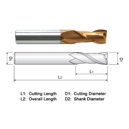 Picture of WIDIN ZE712A032 DIA 1/2 SH 0.50 LOC 1.00 OAL 3.00 End Mill Standard Flute Standard Helix Carbide AlTiN Single End Square Sharp Z-STAR