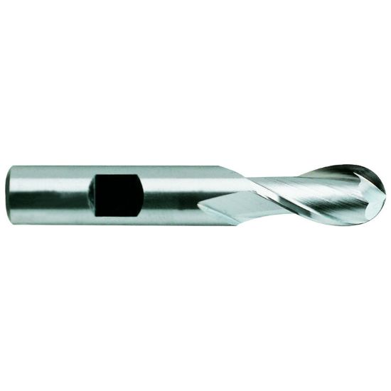 Picture of YG-1 41478CF DIA 2 SH 1.2500 LOC 2.50 OAL 5.00 End Mill Standard Flute Standard Helix Cobalt TiAlN Single End Ball Nose General Purpose