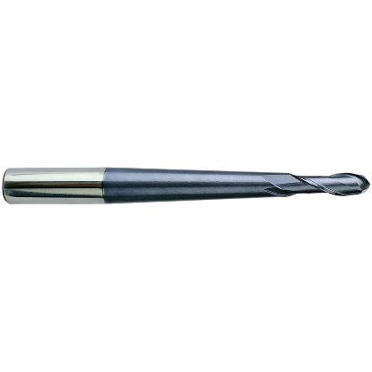 Picture of YG-1 93541 DIA 3/8 SH 0.6250 LOC 1.1875 OAL 6.00 End Mill Standard Flute Standard Helix Carbide TiAlN Single End Ball Nose X-Power