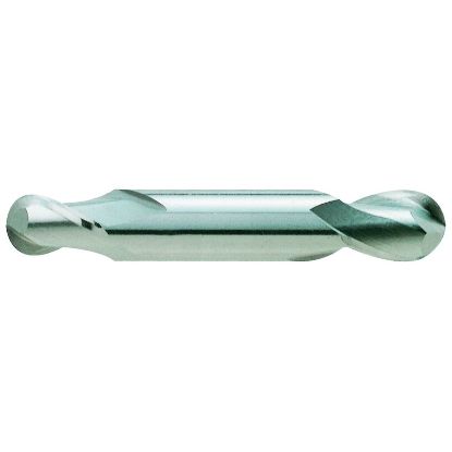 Picture of YG-1 47565TE DIA 3/16 SH 0.1875 LOC 0.3750 OAL 2.00 End Mill Standard Flute Standard Helix Carbide TiAlN Double End Ball Nose Carbide End Mill