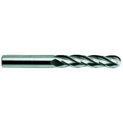 Picture of YG-1 53598TF DIA 3/4 SH 0.7500 LOC 3.00 OAL 6.00 End Mill Standard Flute Standard Helix Carbide TiAlN Single End Ball Nose Carbide End Mill