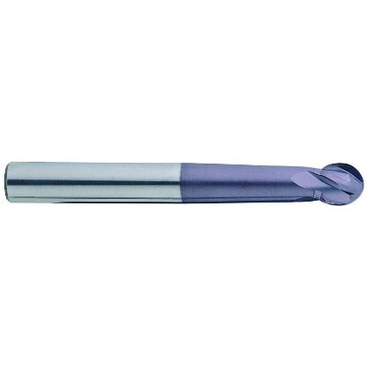 Picture of YG-1 93301 DIA 5/8 SH 0.6250 LOC 0.6250 OAL 6.2500 End Mill Standard Flute Standard Helix Carbide TiAlN Single End Ball Nose X-Power