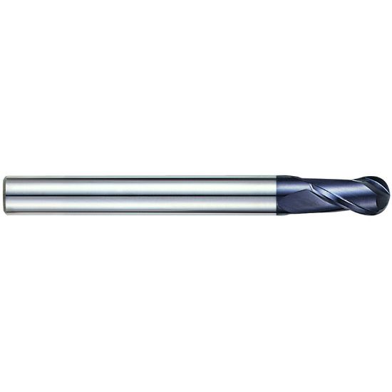 Picture of YG-1 93319 DIA 25MM SH 0.9843 LOC 1.9685 OAL 7.0866 End Mill Standard Flute Standard Helix Carbide TiAlN Single End Ball Nose X-Power