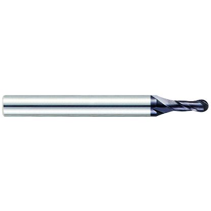 Picture of YG-1 93512 DIA 0.043 SH 0.1250 LOC 0.1180 OAL 1.50 End Mill Standard Flute Standard Helix Carbide TiAlN Single End Ball Nose X-Power