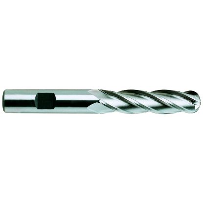 Picture of YG-1 44426CE DIA 1 SH 1.00 LOC 4.00 OAL 6.50 End Mill Standard Flute Standard Helix Cobalt TiAlN Single End Ball Nose General Purpose
