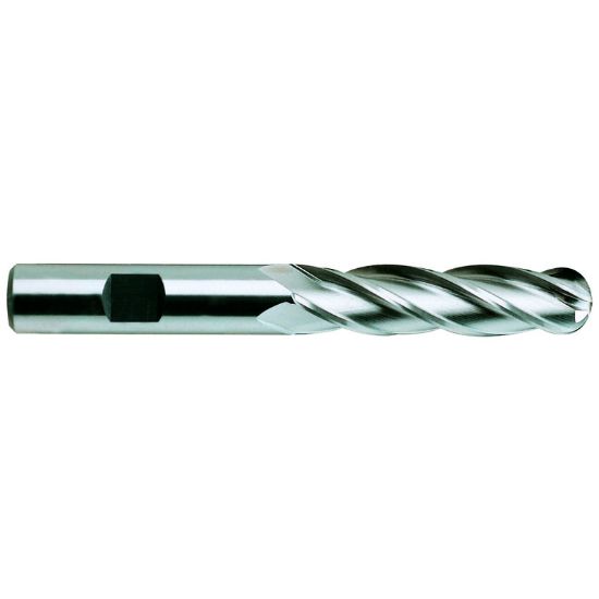 Picture of YG-1 44426CE DIA 1 SH 1.00 LOC 4.00 OAL 6.50 End Mill Standard Flute Standard Helix Cobalt TiAlN Single End Ball Nose General Purpose