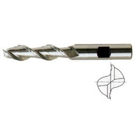 Picture of YG-1 18195HN DIA 1-1/4 SH 1.2500 LOC 4.00 OAL 6.50 End Mill Standard Flute Standard Helix HSS TiN Single End Square Sharp General Purpose