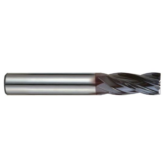 Picture of YG-1 EMD43140 DIA 14MM SH 0.5512 LOC 0.7087 OAL 2.9528 End Mill Standard Flute Variable Helix Carbide TiAlN Single End Square Sharp V7 Mill