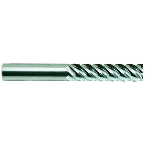 Picture of YG-1 58600TN DIA 1 SH 1.00 LOC 3.2500 OAL 6.00 End Mill Standard Flute High Helix Carbide TiN Single End Square Sharp Carbide End Mill