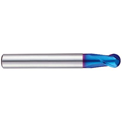 Picture of YG-1 G8A28120 DIA 12MM SH 0.5512 LOC 0.5512 OAL 3.1496 End Mill Standard Flute Standard Helix Carbide TiAlN Single End Ball Nose X-5070 End Mill