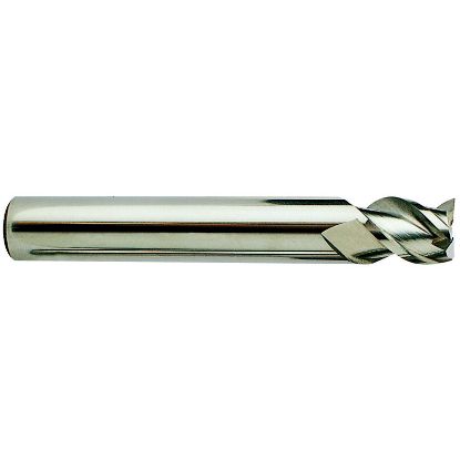 Picture of YG-1 25595-090 DIA 5/8 SH 0.6250 LOC 0.7500 OAL 3.00 End Mill Standard Flute High Helix Carbide Uncoated Single End Corner Radius 0.0900 2.29MM Alu-Power End Mill