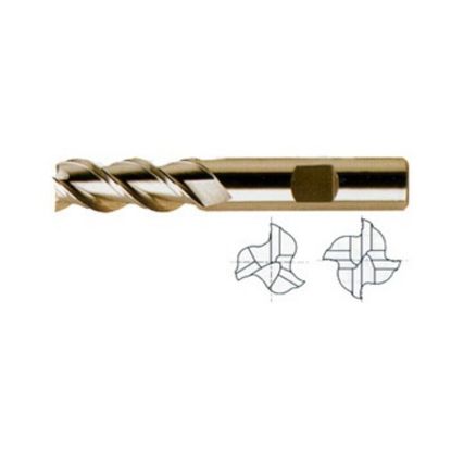 Picture of YG-1 34540 DIA 1 SH 1.00 LOC 2.00 OAL 4.50 End Mill Standard Flute High Helix Powder Metal Uncoated Single End Square Sharp ASP