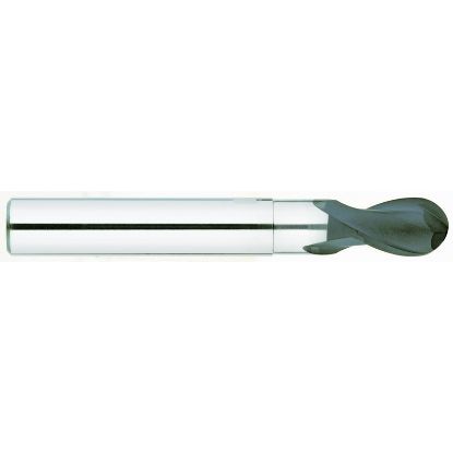 Picture of YG-1 EI880100 DIA 10MM SH 0.3150 LOC 0.5905 OAL 3.1496 End Mill Standard Flute Standard Helix Carbide Diamond Single End Ball Nose D-Power