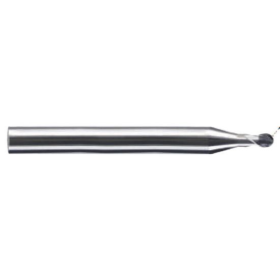 Picture of YG-1 ESB94005015 DIA 0.50MM SH 0.1575 LOC 0.0157 OAL 1.968 End Mill Standard Flute Standard Helix CBN Uncoated Single End Ball Nose CBN