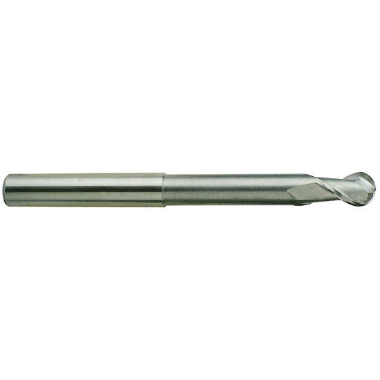 Picture of YG-1 89906TF DIA 3/4 SH 0.7500 LOC 1.00 OAL 7.00 End Mill Standard Flute Standard Helix Carbide TiAlN Single End Ball Nose Alu-Power End Mill