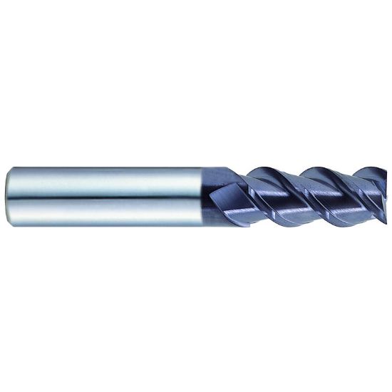 Picture of YG-1 95071 DIA 1 SH 1.00 LOC 1.50 OAL 4.00 End Mill Standard Flute High Helix Carbide TiAlN Single End Square Sharp J-Power