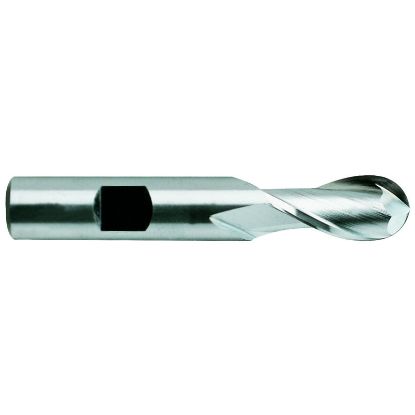 Picture of YG-1 E9992064 DIA 1 SH 1.00 LOC 2.2500 OAL 4.7500 End Mill Standard Flute Standard Helix Powder Metal Uncoated Single End Ball Nose Tank-Power End Mill