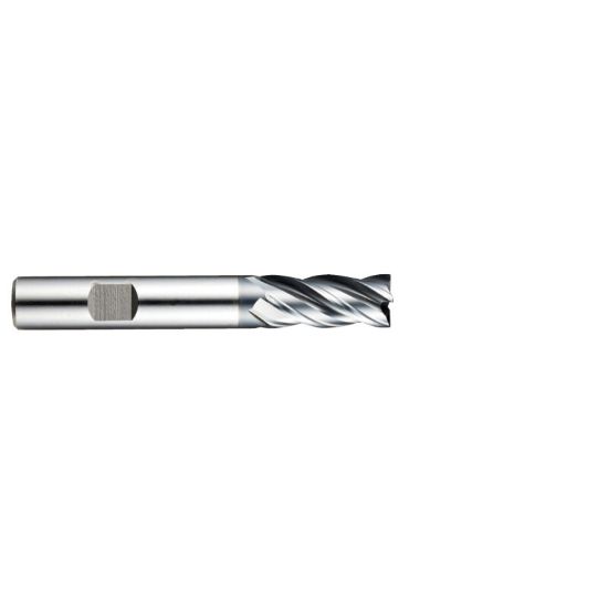 Picture of YG-1 GYG65012 DIA 3/16 SH 0.3750 LOC 0.50 OAL 2.3750 End Mill Standard Flute Variable Helix Powder Metal TiAlN Single End Square Sharp Only One