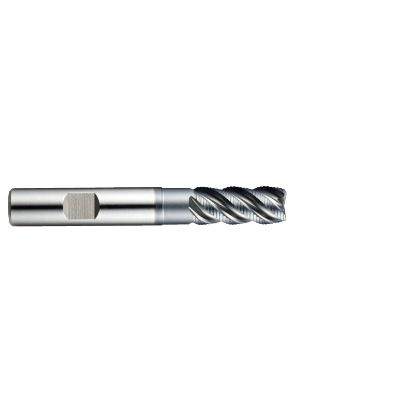 Picture of YG-1 GYG69016 DIA 1/4 SH 0.3750 LOC 0.6250 OAL 2.4375 End Mill Powder Metal TiAlN Single End Corner Radius 0.0200 0.51MM Only One