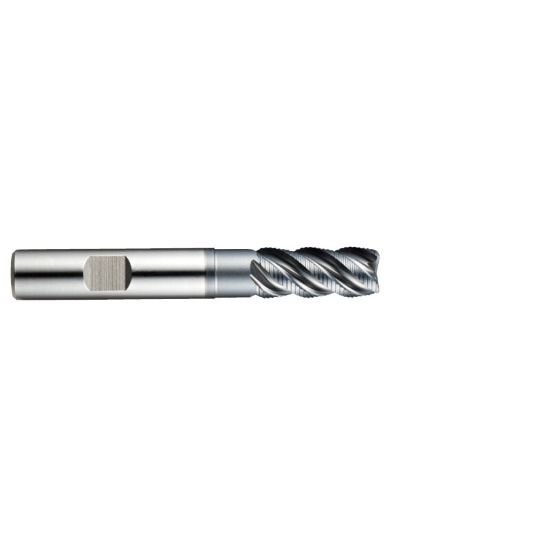 Picture of YG-1 GYG69016 DIA 1/4 SH 0.3750 LOC 0.6250 OAL 2.4375 End Mill Powder Metal TiAlN Single End Corner Radius 0.0200 0.51MM Only One