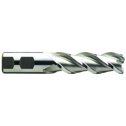 Picture of YG-1 EP11323C DIA 1-1/2 SH 1.2500 LOC 4.00 OAL 6.50 End Mill Standard Flute Standard Helix Powder Metal TiCN Single End Corner Radius 0.1200 3.05MM ASP