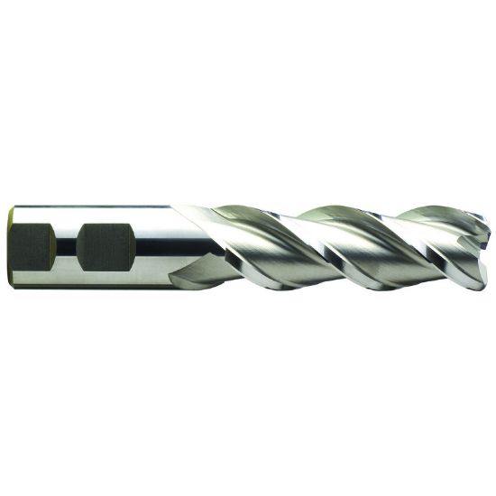 Picture of YG-1 EP11323C DIA 1-1/2 SH 1.2500 LOC 4.00 OAL 6.50 End Mill Standard Flute Standard Helix Powder Metal TiCN Single End Corner Radius 0.1200 3.05MM ASP