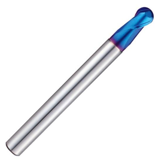 Picture of YG-1 G84332 DIA 1/2 SH 0.50 LOC 0.50 OAL 4.00 End Mill Standard Flute Variable Helix Carbide TiAlN Single End Ball Nose X-5070 End Mill