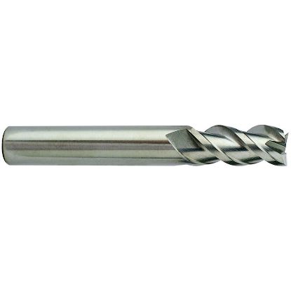 Picture of YG-1 EA50481C DIA 3/4 SH 0.7500 LOC 1.6250 OAL 4.00 End Mill Standard Flute High Helix Carbide TiCN Single End Corner Radius 0.0600 1.52MM Alu-Power End Mill