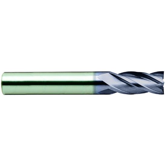 Picture of YG-1 EH540035 DIA 3.50MM SH 0.1378 LOC 0.3937 OAL 1.968 End Mill Standard Flute Standard Helix Carbide TiAlN Single End Square Sharp Carbide End Mill
