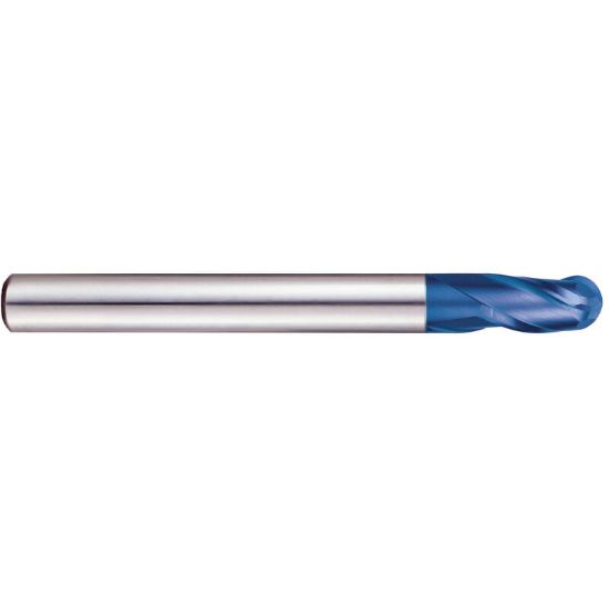 Picture of YG-1 G8A59200 DIA 20MM SH 0.7874 LOC 1.4961 OAL 6.2992 End Mill Standard Flute Standard Helix Carbide TiAlN Single End Ball Nose X-5070 End Mill