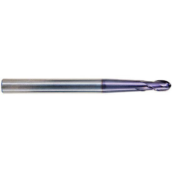 Picture of YG-1 EM902120 DIA 12MM SH 0.6299 LOC 0.8661 OAL 5.5118 End Mill Standard Flute Standard Helix Carbide TiAlN Single End Ball Nose X-Power