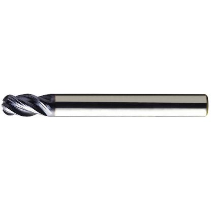 Picture of YG-1 EMB74250 DIA 25MM SH 0.9843 LOC 1.4961 OAL 4.0945 End Mill Standard Flute Variable Helix Carbide TiAlN Single End Ball Nose V7 Mill