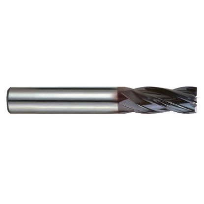 Picture of YG-1 EMD57064 DIA 1 SH 1.00 LOC 1.00 OAL 4.00 End Mill Standard Flute Variable Helix Carbide TiAlN Single End Square Sharp V7 Mill