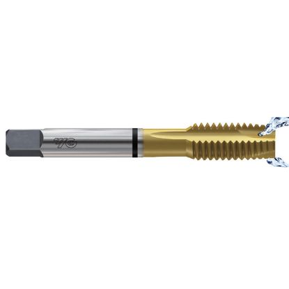 Picture of YG-1 TB806N 1-12.00TPI Cut Spiral Point Plug 4.0P-5.0P HSS-EX TiN