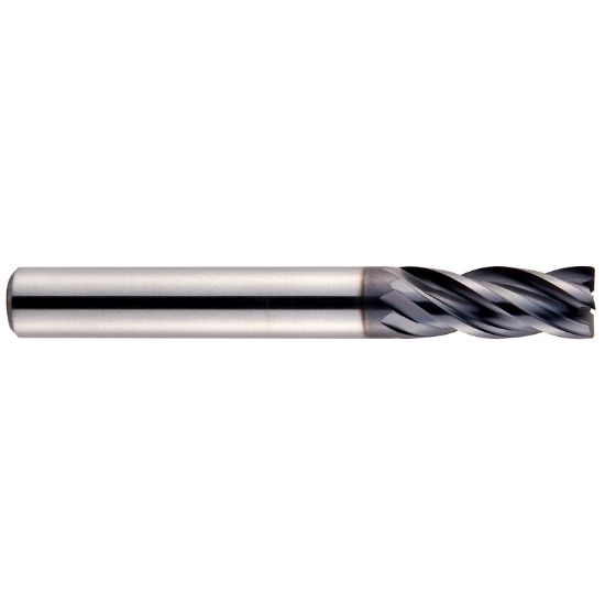 Picture of YG-1 EMD61064 DIA 1 SH 1.00 LOC 1.00 OAL 4.00 End Mill Standard Flute Variable Helix Carbide TiAlN Single End Corner Radius 0.0350 0.89MM - 0.0400 1.02MM V7 Mill