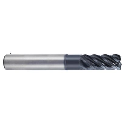 Picture of YG-1 UGMH06916 DIA 3/4 SH 0.7500 LOC 1.1250 OAL 5.00 End Mill Standard Flute Variable Helix Carbide TiAlN Single End Square Sharp TitaNox Power End Mill