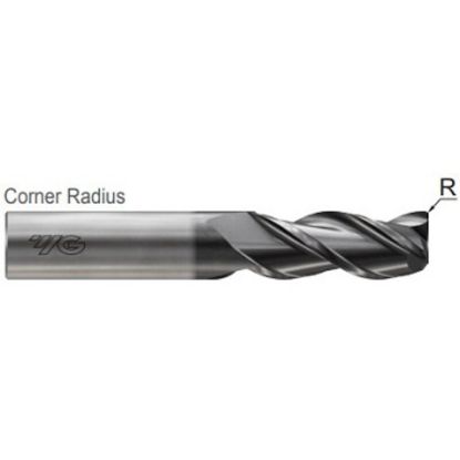 Picture of YG-1 JAG97865 DIA 1 SH 1.00 LOC 3.2500 OAL 6.00 End Mill Standard Flute Standard Helix Carbide TiCN Single End Corner Radius 0.0100 0.25MM Alu-Power HPC