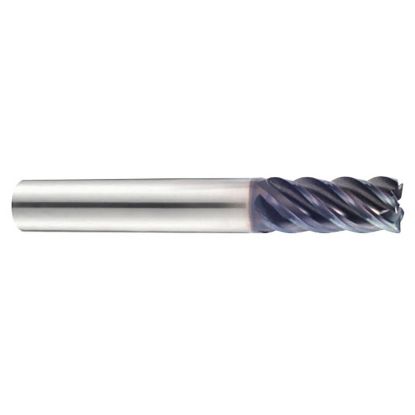 Picture of YG-1 GMG28250 DIA 25MM SH 0.9843 LOC 1.1417 OAL 3.9370 End Mill Standard Flute Variable Helix Carbide TiAlN Single End Corner Radius 0.0394 1.00MM TitaNox Power End Mill
