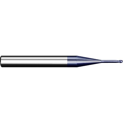 Picture of ZCC HM-2BP-R1.5-M08 KMG555 DIA 3MM SH 0.2362 LOC 0.1770 OAL 1.9685 End Mill Standard Flute Variable Helix Carbide TiAlN Single End Ball Nose