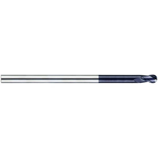 Picture of YG-1 93586 DIA 3/4 SH 0.7500 LOC 1.50 OAL 10.00 End Mill Standard Flute Standard Helix Carbide TiAlN Single End Ball Nose X-Power