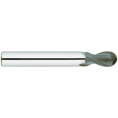 Picture of YG-1 99583 DIA 1/2 SH 0.50 LOC 1.00 OAL 3.00 End Mill Standard Flute Standard Helix Carbide Diamond Single End Ball Nose D-Power