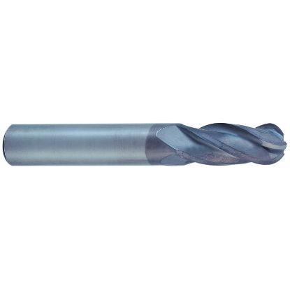 Picture of YG-1 99628 DIA 1/2 SH 0.50 LOC 1.00 OAL 3.00 End Mill Standard Flute Standard Helix Carbide Diamond Single End Ball Nose D-Power