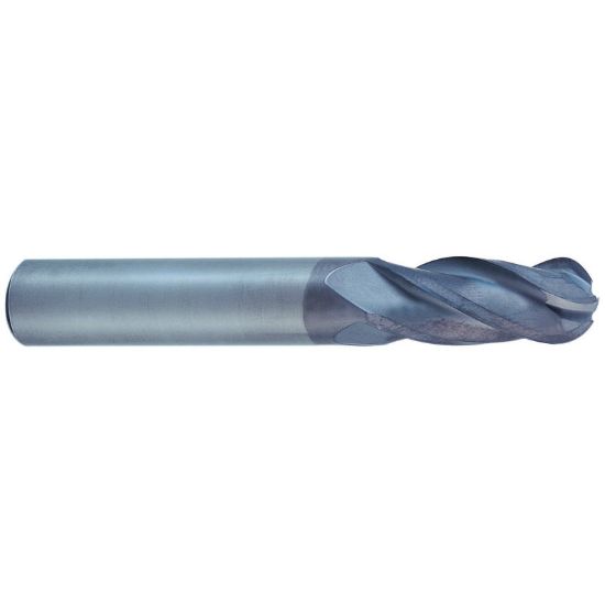 Picture of YG-1 99628 DIA 1/2 SH 0.50 LOC 1.00 OAL 3.00 End Mill Standard Flute Standard Helix Carbide Diamond Single End Ball Nose D-Power