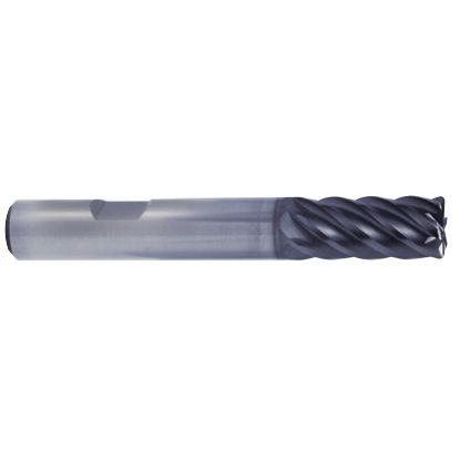 Picture of YG-1 UGMG23953 DIA 1 SH 1.00 LOC 4.00 OAL 7.00 End Mill Standard Flute Variable Helix Carbide TiAlN Single End Corner Radius 0.0600 1.52MM V7 Plus A